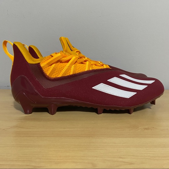 Maroon and gold football cleats Clearance